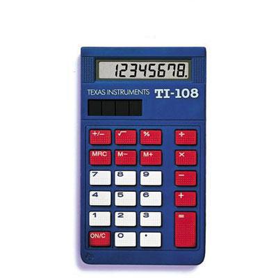 TI-108 school calculator. (Single bulk packaging) TI-108 school calculator. (Single bulk packaging)
